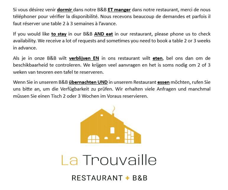 La Trouvaille Bed & Breakfast Waimes Exterior photo